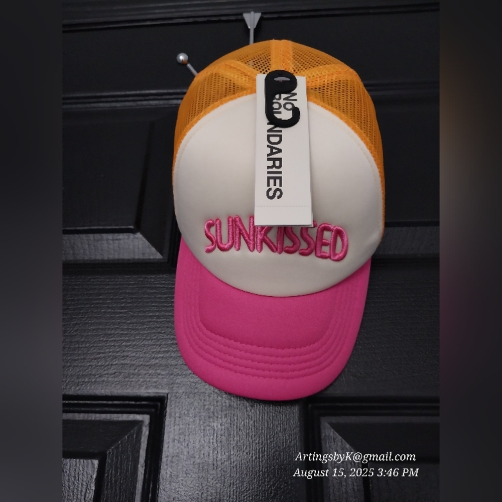 Walking Hat, Pink, Yellow, White